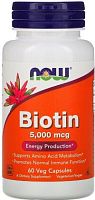 Biotin 5000 mcg, 60 caps.